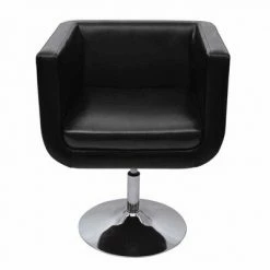 VidaXL Chaise de bar Noir Similicuir -Fauteuils Soldes image 3 240041