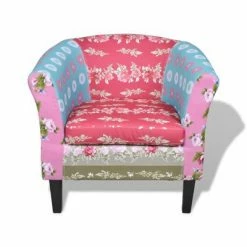 VidaXL Fauteuil avec design de patchwork Tissu -Fauteuils Soldes image 3 240650
