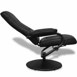 VidaXL Fauteuil TV avec repose-pied Noir Similicuir -Fauteuils Soldes image 3 241535