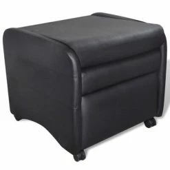 VidaXL Fauteuil pliable Noir Similicuir 9 VidaXL Fauteuil pliable Noir Similicuir -Fauteuils Soldes image 3 241681