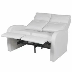 VidaXL Fauteuil inclinable à 2 places Cuir synthétique Blanc -Fauteuils Soldes image 3 241998