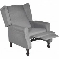VidaXL Fauteuil Gris Tissu -Fauteuils Soldes image 3 242206