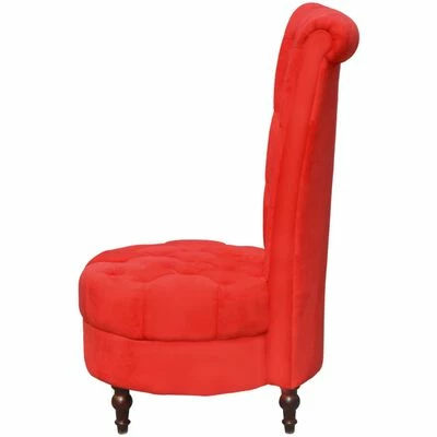 VidaXL Chaise de canapé avec dossier haut Rouge Tissu 5 VidaXL Chaise de canapé avec dossier haut Rouge Tissu – Image 3