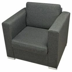 VidaXL Fauteuil Gris foncé Tissu -Fauteuils Soldes image 3 243582