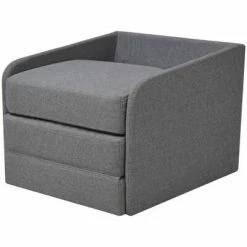 VidaXL Fauteuil convertible Gris clair Tissu -Fauteuils Soldes image 3 243648
