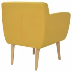 VidaXL Fauteuil Jaune Tissu -Fauteuils Soldes image 3 244069