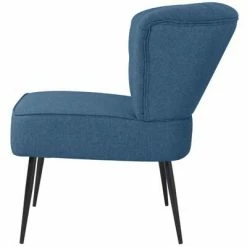 VidaXL Chaise de cocktail Bleu Tissu -Fauteuils Soldes image 3 244098