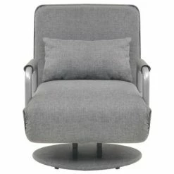 VidaXL Fauteuil pivotant et canapé-lit Gris clair Tissu 10 VidaXL Fauteuil pivotant et canapé-lit Gris clair Tissu -Fauteuils Soldes image 3 244666