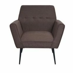VidaXL Fauteuil Marron Acier et tissu -Fauteuils Soldes image 3 245518