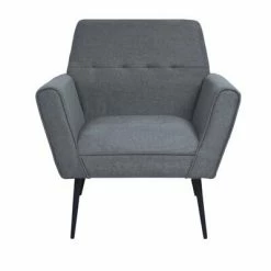 VidaXL Fauteuil Gris clair Acier et tissu 10 VidaXL Fauteuil Gris clair Acier et tissu -Fauteuils Soldes image 3 245519