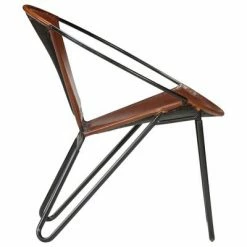 VidaXL Chaise Marron Cuir véritable -Fauteuils Soldes image 3 246367