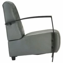 VidaXL Fauteuil Gris Cuir véritable -Fauteuils Soldes image 3 246388