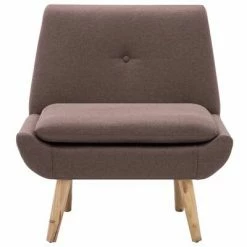 VidaXL Fauteuil sans accoudoirs Marron Tissu -Fauteuils Soldes image 3 246985