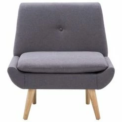 VidaXL Fauteuil sans accoudoirs Gris clair Tissu -Fauteuils Soldes image 3 246988