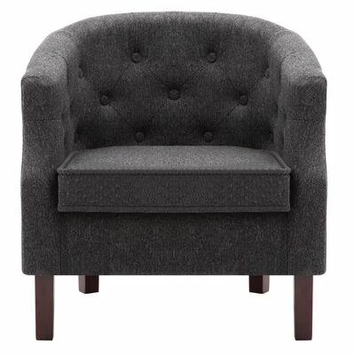 VidaXL Fauteuil Gris foncé Tissu 5 VidaXL Fauteuil Gris foncé Tissu – Image 3