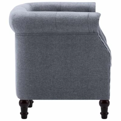 VidaXL Fauteuil Gris clair Tissu 5 VidaXL Fauteuil Gris clair Tissu – Image 3