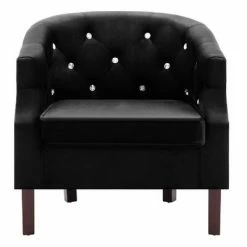 VidaXL Fauteuil Noir Velours -Fauteuils Soldes image 3 247007