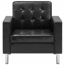 VidaXL Fauteuil Noir Similicuir 10 VidaXL Fauteuil Noir Similicuir -Fauteuils Soldes image 3 247018