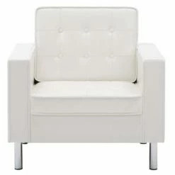VidaXL Fauteuil Blanc Similicuir 10 VidaXL Fauteuil Blanc Similicuir -Fauteuils Soldes image 3 247019
