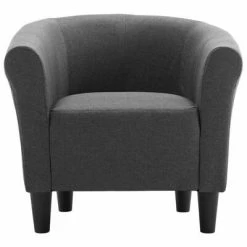 VidaXL Fauteuil Gris foncé Tissu 10 VidaXL Fauteuil Gris foncé Tissu -Fauteuils Soldes image 3 248028