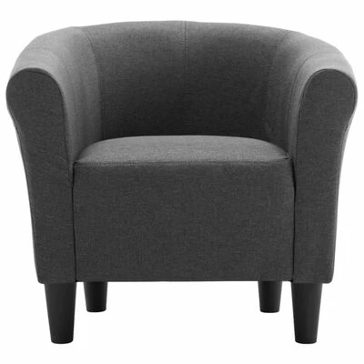 VidaXL Fauteuil Gris foncé Tissu 5 VidaXL Fauteuil Gris foncé Tissu – Image 3