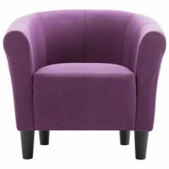 VidaXL Fauteuil Violet Tissu -Fauteuils Soldes image 3 248031