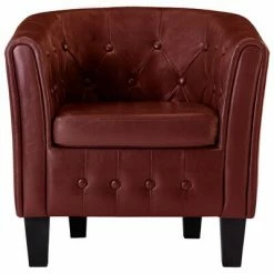 VidaXL Fauteuil Rouge bordeaux Similicuir -Fauteuils Soldes image 3 248043