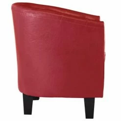 VidaXL Fauteuil Rouge Similicuir 10 VidaXL Fauteuil Rouge Similicuir -Fauteuils Soldes image 3 248044