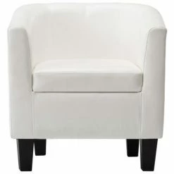 VidaXL Fauteuil Blanc Similicuir -Fauteuils Soldes image 3 248054