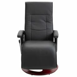 VidaXL Fauteuil TV pivotant Noir Similicuir 10 VidaXL Fauteuil TV pivotant Noir Similicuir -Fauteuils Soldes image 3 248449