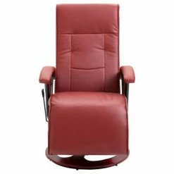 VidaXL Fauteuil TV pivotant Rouge bordeaux Similicuir -Fauteuils Soldes image 3 248453