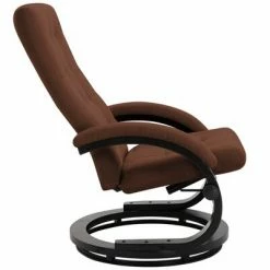 VidaXL Fauteuil inclinable avec repose-pieds Marron Tissu en daim -Fauteuils Soldes image 3 248469