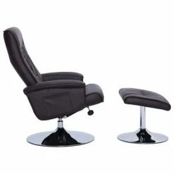 VidaXL Fauteuil inclinable avec repose-pied Marron Similicuir -Fauteuils Soldes image 3 248489