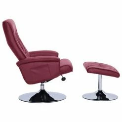 VidaXL Fauteuil inclinable avec repose-pied Rouge bordeaux Similicuir -Fauteuils Soldes image 3 248491