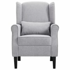 VidaXL Fauteuil Gris clair Tissu -Fauteuils Soldes image 3 248615