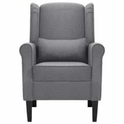 VidaXL Fauteuil Gris foncé Tissu 10 VidaXL Fauteuil Gris foncé Tissu -Fauteuils Soldes image 3 248616