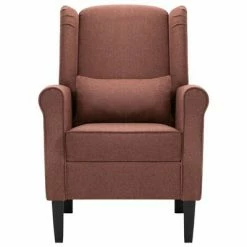 VidaXL Fauteuil Marron Tissu -Fauteuils Soldes image 3 248617