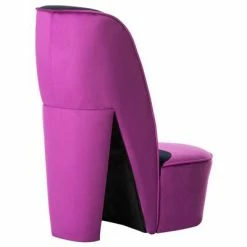 VidaXL Chaise en forme de chaussure à talon haut Violet Velours -Fauteuils Soldes image 3 248645