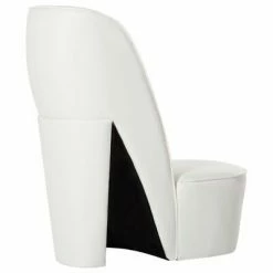 VidaXL Chaise en forme de chaussure à talon haut Blanc Similicuir -Fauteuils Soldes image 3 248652