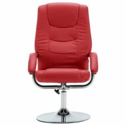 VidaXL Fauteuil inclinable avec repose-pied Rouge Similicuir -Fauteuils Soldes image 3 248658
