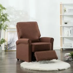 VidaXL Fauteuil inclinable TV Marron Tissu -Fauteuils Soldes image 3 248668