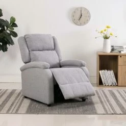 VidaXL Fauteuil inclinable TV Gris clair Tissu 10 VidaXL Fauteuil inclinable TV Gris clair Tissu -Fauteuils Soldes image 3 248694