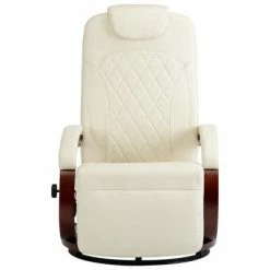VidaXL Fauteuil inclinable TV Blanc cassé Similicuir -Fauteuils Soldes image 3 248716