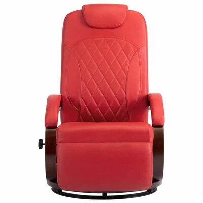 VidaXL Fauteuil inclinable TV Rouge Similicuir 5 VidaXL Fauteuil inclinable TV Rouge Similicuir – Image 3