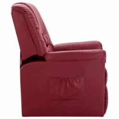 VidaXL Chaise inclinable Rouge bordeaux Similicuir -Fauteuils Soldes image 3 248980