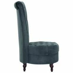 VidaXL Chaise à dossier haut Vert Velours -Fauteuils Soldes image 3 281378