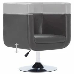 VidaXL Fauteuil pivotant Gris Similicuir -Fauteuils Soldes image 3 282119