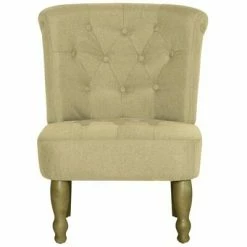 VidaXL Chaise française Vert Tissu -Fauteuils Soldes image 3 282126