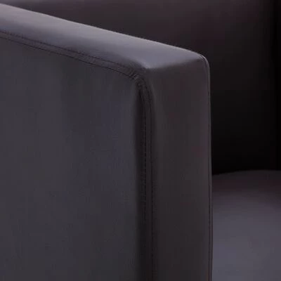 VidaXL Fauteuil cube Marron Similicuir 5 VidaXL Fauteuil cube Marron Similicuir â Image 3