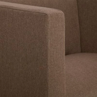 VidaXL Fauteuil cube Marron Tissu 5 VidaXL Fauteuil cube Marron Tissu – Image 3